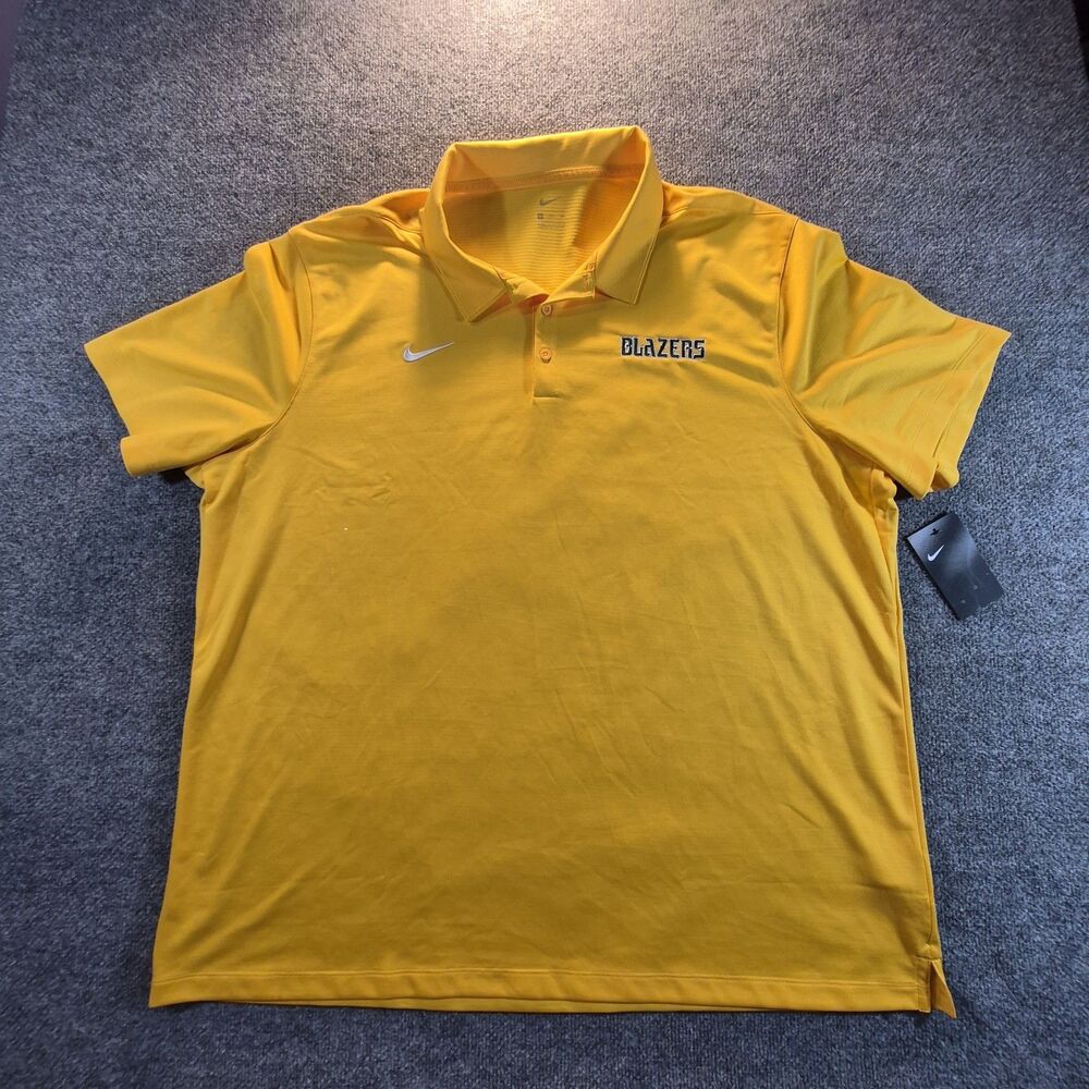 Belhaven University Blazers Nike Dri-Fit 3XL Yellow Golf Shirt Polo NWT